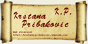 Krstana Pribaković vizit kartica
